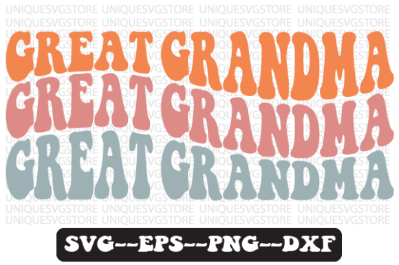 Great Grandma Wavy Retro Svg Design Review