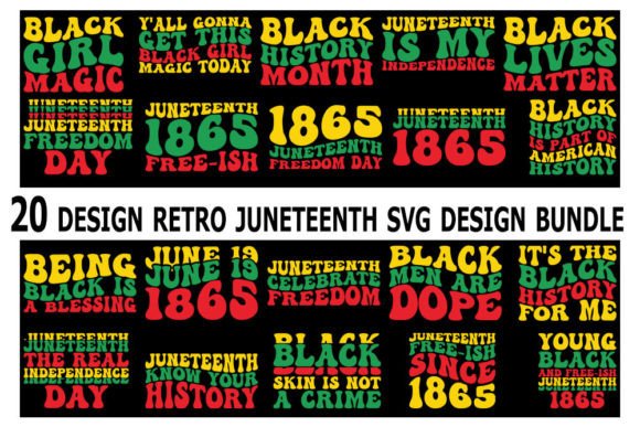 Juneteenth Retro SVG Design Bundle