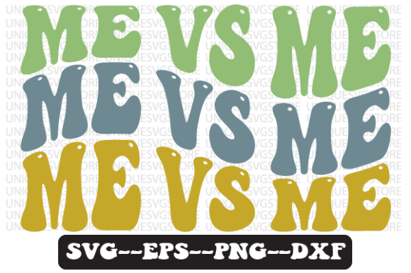 Me Vs Me Wavy Retro Svg Design Review